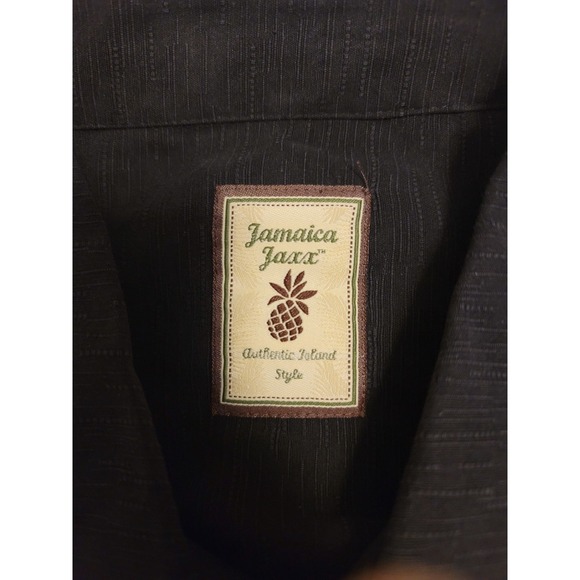 NWT Jamaica Jaxx Men's L/G Black Floral Hawaiian 100% Silk Button-Up Shirt - Picture 6 of 13